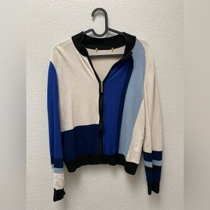 VINTAGE blue zip-up